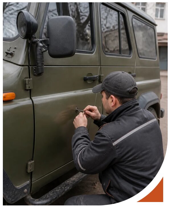 Профессиональное вскрытие автомобиля УАЗ без повреждений в Донском